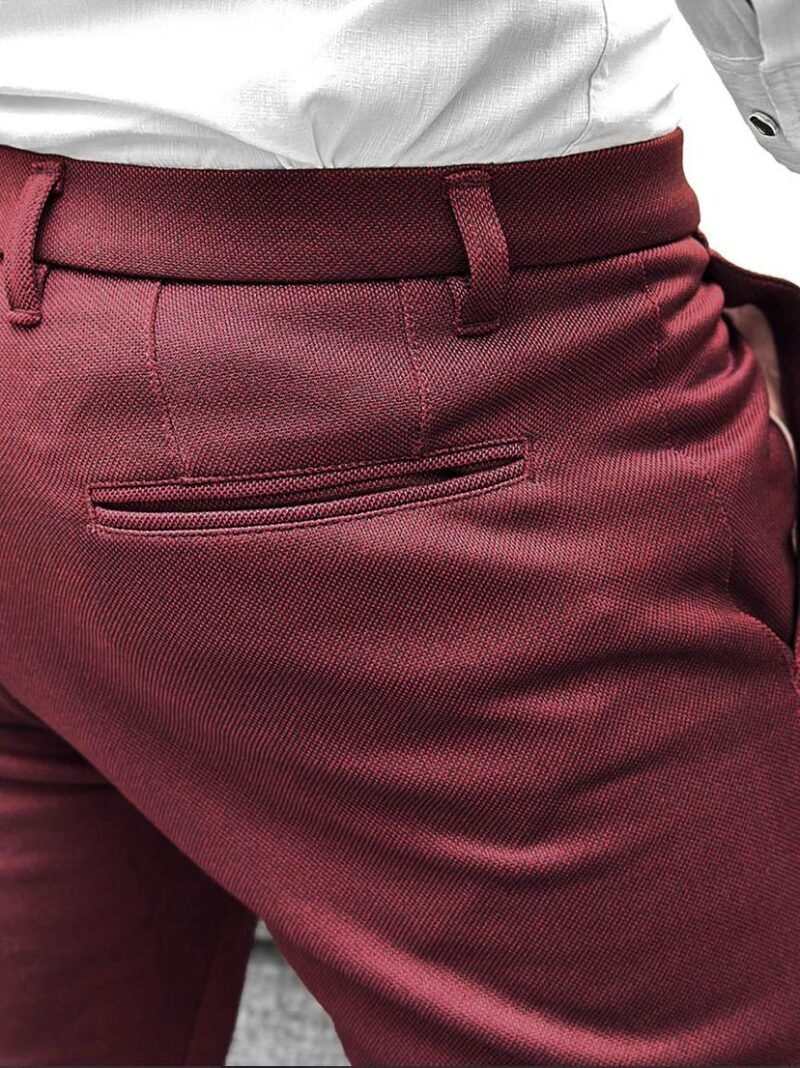 Cotton pant in Maroon