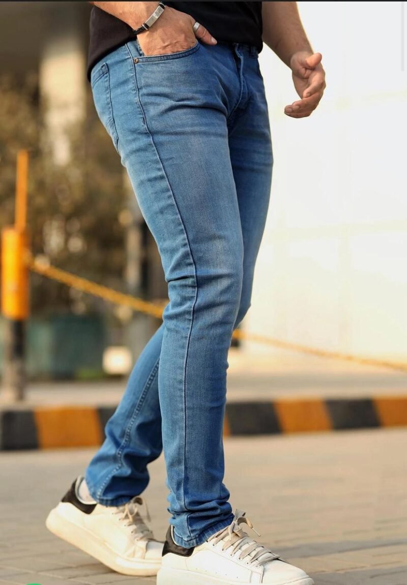 Slim Fit Jeans In Sky Blue