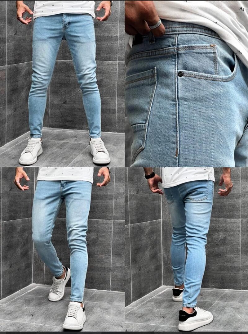 Ankle Fit Jeans In Ice Blue