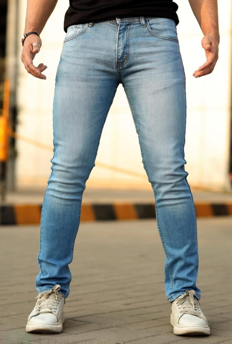 Slim Fit Jeans In Sky Blue